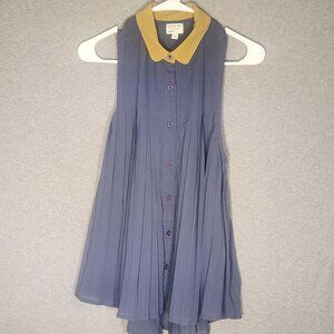 RVCA Collared Pleated Top With Collar